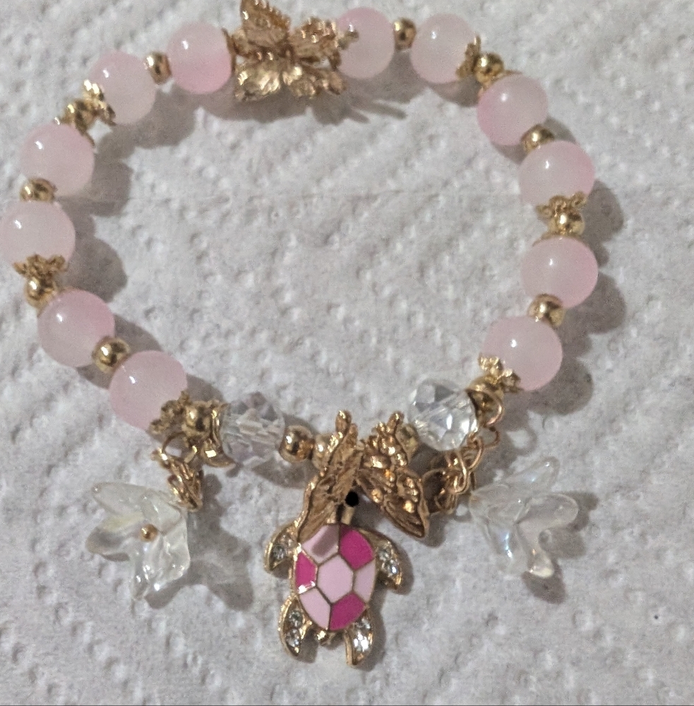 Butterflies And Turtle Stretchy Bracelet New